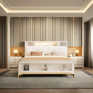 Modern Elegant Design Bedroom Suite King Bed for Villa Apartment or Hotel Direct Factory Supply