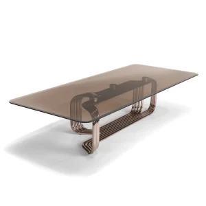 Modern Elegant Rectangle Glass Top Coffee Tables Living Room Furniture