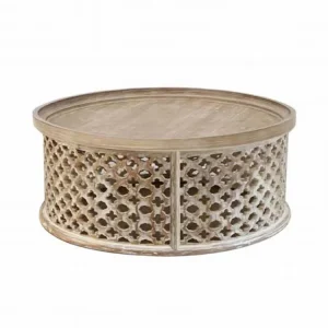 Modern Environmentally Friendly Wood Coffee Tables Glass and Metal
