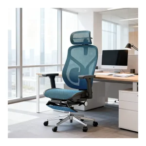 Modern Ergonomic Adjustable Mesh Office Chair with Footrest for Home Office Hotel Game Room