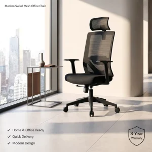 Modern Ergonomic Adjustable Swivel Office Chair with Breathable Fabric Seat for Hotel and Student Staff Rooms