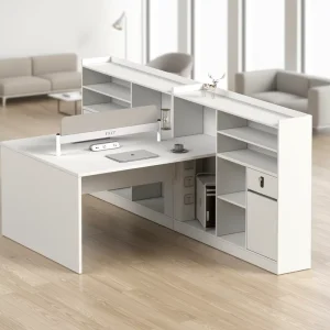 Modern Ergonomic Commercial Office Furniture Solid Wood Melamine Workstation for Home School or Hospital Use