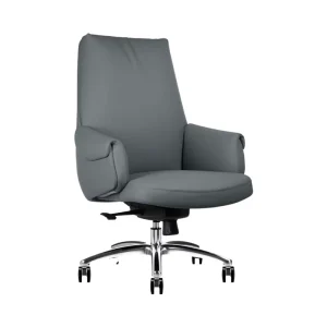 Modern Ergonomic Executive Office Chair with Synthetic Leather Adjustable Height Swivel Base