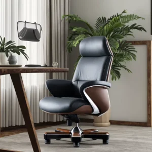 Modern Ergonomic Home Office Executive Boss Chair Adjustable PP Aluminum Steel Lift Headrest Featuring PU Leather Mesh Tilting