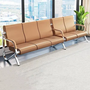 Modern Ergonomic Leather Waiting Chairs for Office Hospital School Park & Airport Use Customizable Durable Frame Eco Friendly