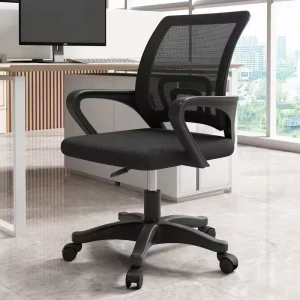 Modern Ergonomic Mesh Lift Chair with Extendable Feature Comfortable Design for Office Desk in Home or Professional Workspace