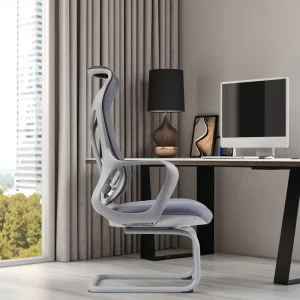 Modern Ergonomic Office Chair Adjustable Lumbar Support Mesh Executive Chair Plastic Fabric Material for Meetings