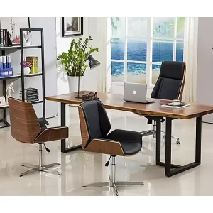 Modern Ergonomic Office Chair Genuine Leather High Back Chair for Bosses Supervisors Front Row Guests