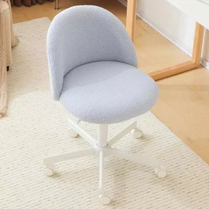 Modern Ergonomic Office Chair with Adjustable Swivel Wheels Fabric & Metal Frame for Home Office Use