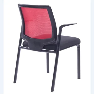 Modern Ergonomic Office Chairs Fixed Armrest with Mesh Material Ventilated Conference Seats Without Wheels