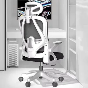 Modern Ergonomic Office Task Chair Adjustable Mesh Fabric Rolling Work Swivel Desk Chair with Lumbar Support