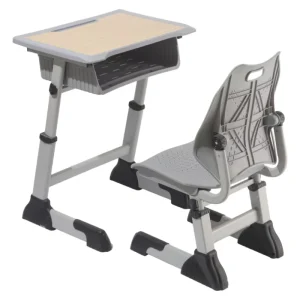 Modern Ergonomic Single Seat Adjustable Classroom Study Zone OEM Student Desk and Chair Set