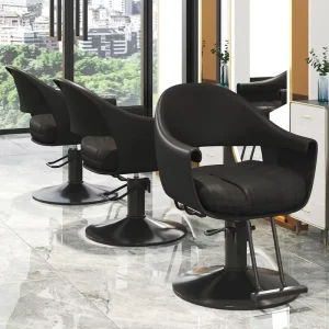 Modern Ergonomic Steel Salon Chair with 360 Degree Rotation Lightweight Design for Barber Shop and Hair Cutting