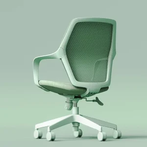 Modern Ergonomic Wood Office Chair with Lumbar Support Comfortable Swivel School Home Conference Height Adjustable