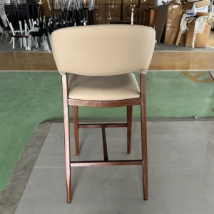 Modern European Design Bar Chair Custom PU Leather High Seat Stool for Apartment Dining Home Office Commercial Use