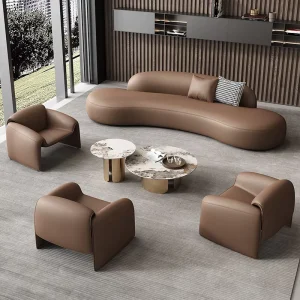 Modern European Sectional Sofa Set Circular Arc Reception for Living Room Hotel Lobby VIP Business Club Office Bedroom Dining