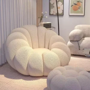 Modern European Single Set Living Room Furniture Full Vacuum Compression Bubble Cloth Sofa Reclining Corner for Villas