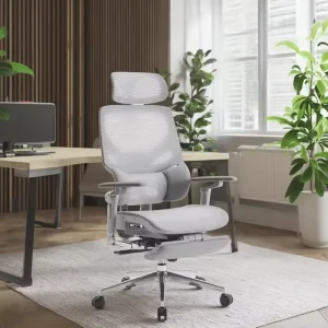 Modern Executive Comfortable Ergonomic High Back Mesh Office Chair with Footrest Height Adjustable