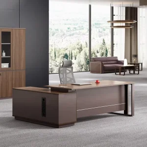 Modern Executive Desk Office Furniture Table Anti scratch L Shaped Wooden Executive Office Table