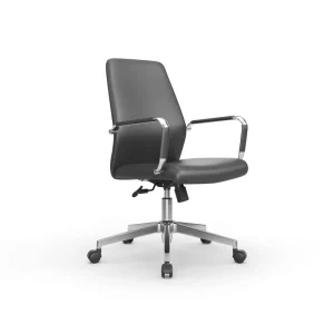 Modern Executive Desk and Lift Chair Office Furniture Comfortable Adjustable Height Leather Steel Frame Rotating Seat