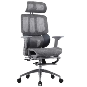 Modern Executive Ergonomic Revolving Foldable Office Chair Comfortable Extendable Adjustable Mesh Fabric Cooling Stainless Steel