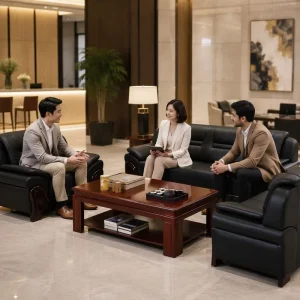 Modern Executive Hotel Sofa Elegant Classical Resort Couch Simple Office Meeting Seating Furniture