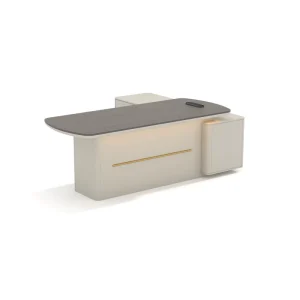 Modern Executive L Shape Extendable Wooden Panel Desk Modular Design Sub Cabinet Locked Drawer Eco Friendly Easy Assembly