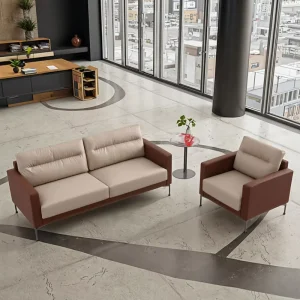 Modern Executive Leather Office Sofa Furniture Commercial Reception Set for Apartment Home Office