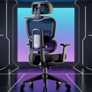 Modern Executive Mesh Office Chair Adjustable Height Lumbar Support Iron Frame Adjustable Armrest for Home Living Room Office