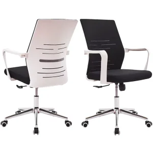 Modern Executive Mid back Mesh Ergonomic Swivel Office Chair with Lumbar Support Height Adjustable Armrest 3 Year Warranty