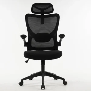 Modern Executive Office Chair 3D Adjustable Armrest Adjustable Lumbar Support Fabric High Back Swivel Chair