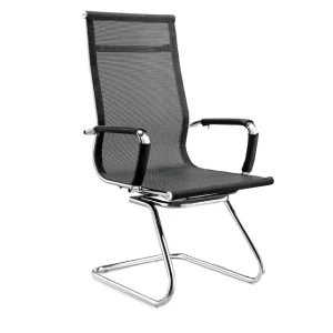 Modern Executive Office Chair with Comfortable Mesh Style Convenient Executive Office Furniture Without Wheels Visitor Chair