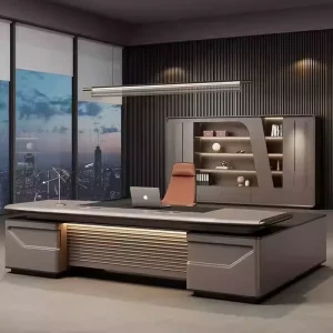 Modern Executive Office Desk Wooden Design Office Furniture Set Minimalist for Traditional Accounting Firm Staff Room