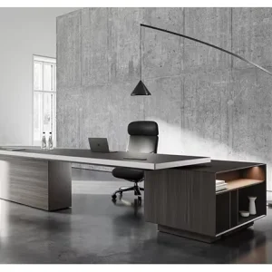 Modern Executive Office Desk and Chair Combination Single Person Large Desk Model Required Commercial Use