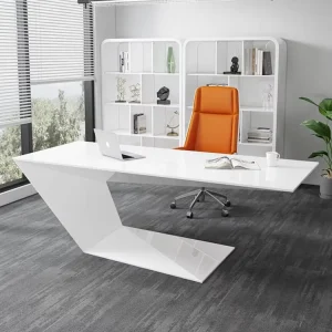 Modern Executive Office Desk and Chair Combination Wooden Modular Design with Adjustable Height Customizable Color & Size