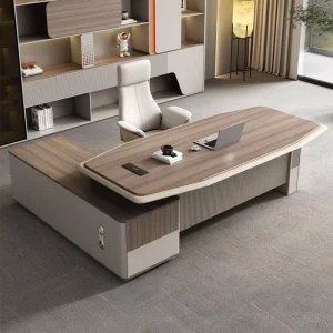 Modern Executive Office Desk and Chair Set Wooden Modular Design Office Furniture
