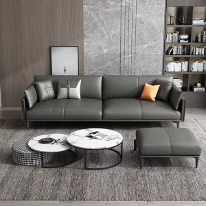 Modern Executive Office Reception Sofa PU Leather for Home Office or Hotel Set