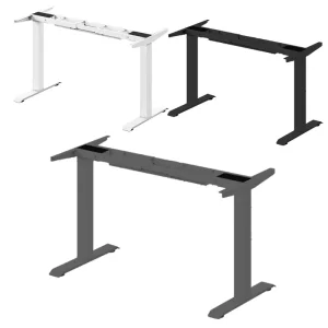 Modern Executive Steel Dual Motors Length Adjust Home Table Expandable Height Adjust Lifting Standing Computer Office Desk