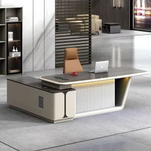 Modern Executive Wooden Office Computer Desk with Extendable Standing Design 5-Year Warranty