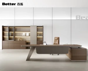 Modern Executive Wooden Office Computer Desk with Storage Office Furniture