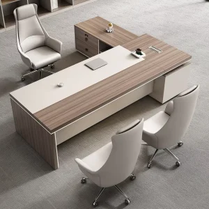 Modern Executive Wooden Office Desk for CEO or Director CE Certified