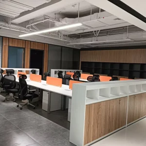 Modern Executive Wooden Office Workstation for 2-8 Person Computer Extendable Modular Cubicle Desk Commercial Use