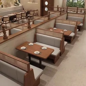 Modern Exquisite European Bistro Coffee Shop Wooden Commercial Pizza Restaurant Table Chair Set Eco Friendly Durable