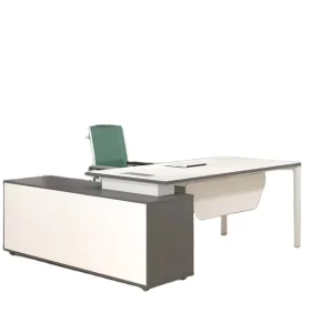 Modern Extendable L-Shaped Executive Wooden Office Desk with E1 MFC Commercial Use
