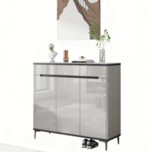 Modern Extendable Wooden Shoe Cabinet with Storage for Living Room and Bedroom High Quality Luxury Design