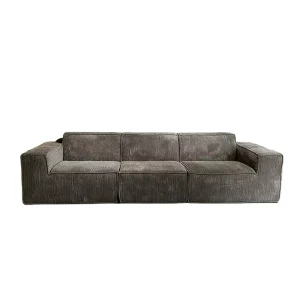 Modern Fabric Corduroy Modular Sofa Set High Back 3 Seater Durable Executive Office for Hotel School Home Lobby Reception