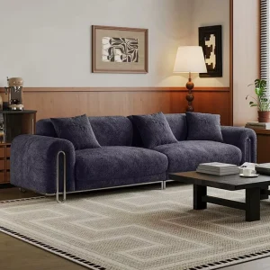Modern Fabric Hotel Sofa Set 2 Seater Straight Design with High Density Foam for Commercial Use in Apartments Hotels