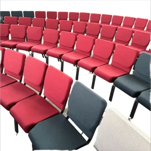 Modern Fabric Metal Stacking Church Chairs at Prices for Hotels Hospitals Theater Furniture Iron Material