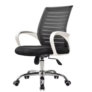 Modern Fabric Office Chair with Rotating Armrest Staff Lifting Lazy Boss Style for Study and Computer Use Mesh Design