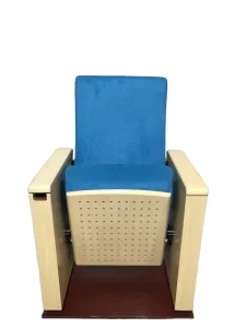 Modern Fabric School Theater Auditorium Chairs with USB Rechargeable Charging Port Gliding Seat Eco Friendly Design